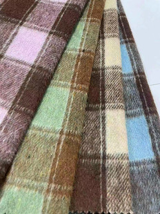 Wool Woolen Velvet Spot Smooth Wool Small Plaid Coat Clothing/shoes, Hats/bag Fabrics Shaoxing Supply