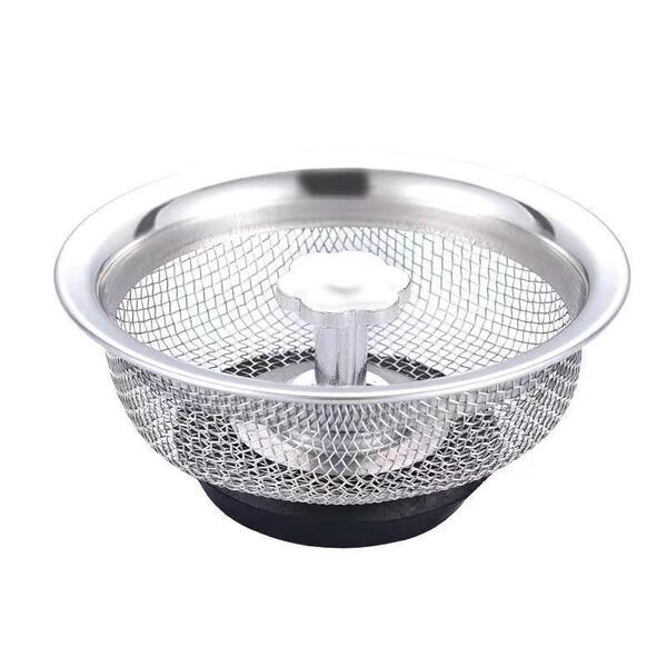 Kitchen Sink Vegetable Basin Filter Screen Sink Funnel Bowl Sink Stainless Steel Floor Drain Sewer Cage Lid