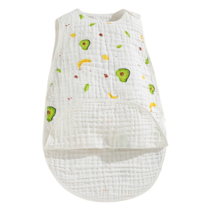 Cross-Border Best-Selling Pure Cotton Six-Layer Gauze Sleeping Bag, Newborn Sleeping Bag, Baby Anti-Kick Sleeping Bag, Comes with Cross-Border Certification