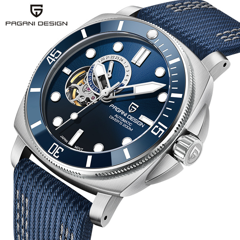 Paganidesign bojiani PD1736 reloj para hombre reloj mecánico automático Acero inoxidable luminoso reloj impermeable