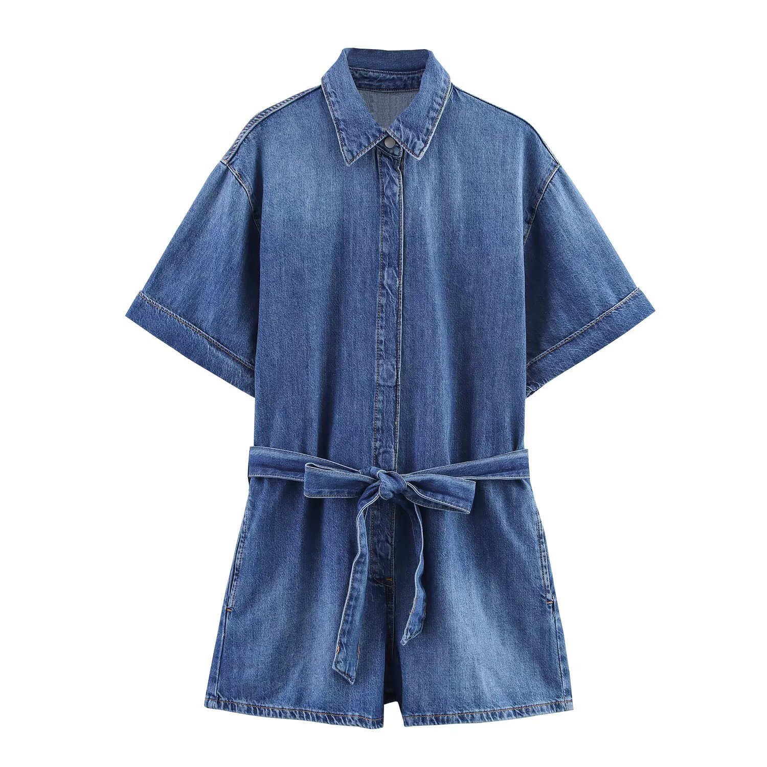 TAOP & ZA ropa de mujer verano 2026 nuevo estilo europeo y americano con cinturón jeans junk 8727080