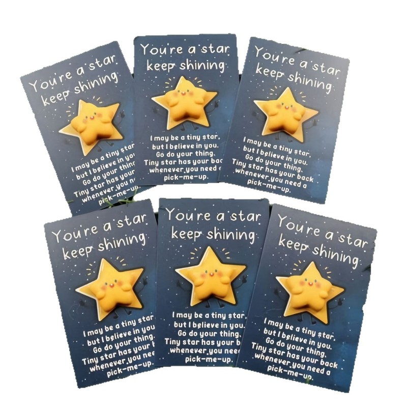 跨境you are a star keep shining星星口袋拥抱卡片首饰配饰饰品|undefined