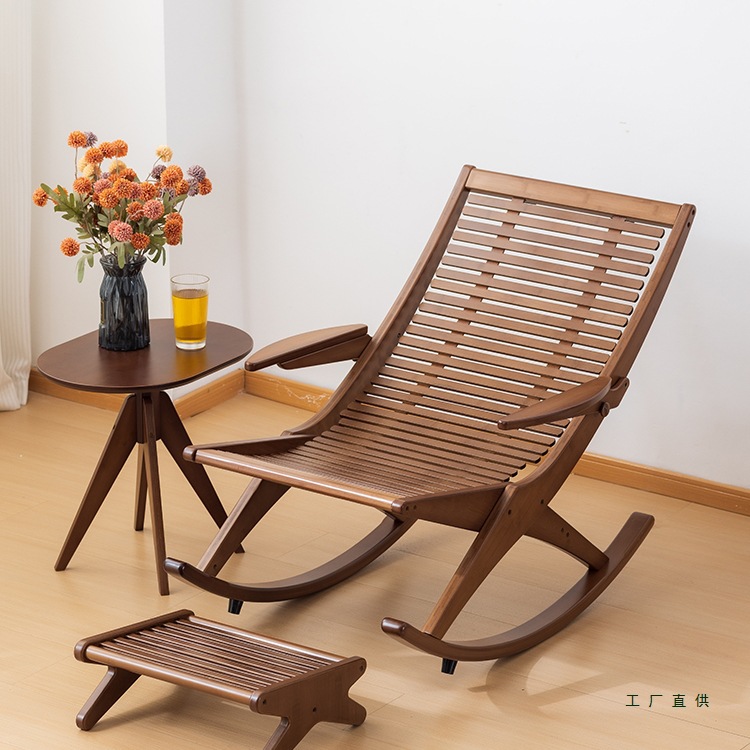 竹子躺椅午休折叠可坐可躺摇摇椅阳台家用成人可睡觉懒人休闲椅子