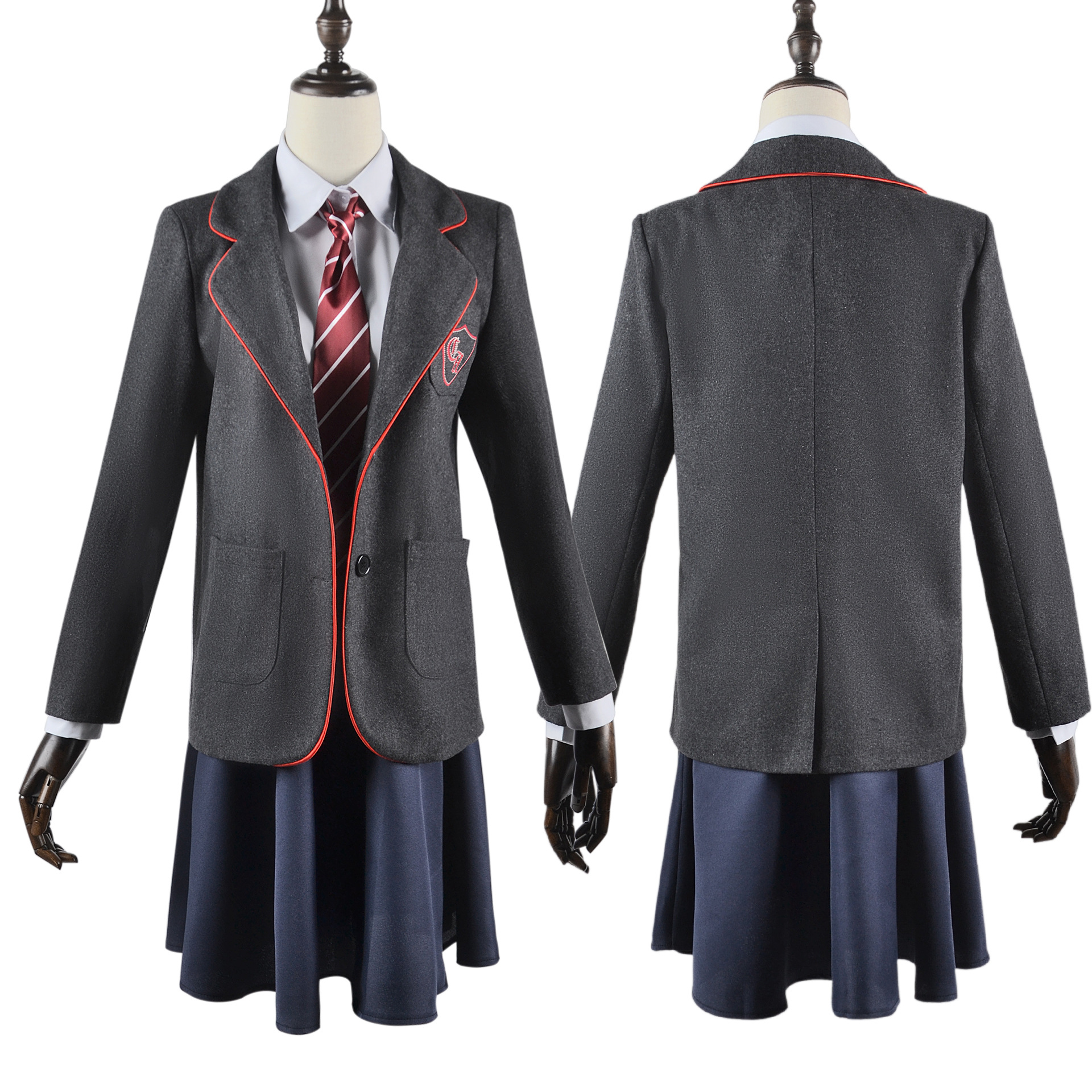 Disfraz de cosplay de Matilda de Beishui Trading, uniforme escolar gris, disfraz de cosplay de uniforme de película europeo y americano, ropa de cosplay para mujer