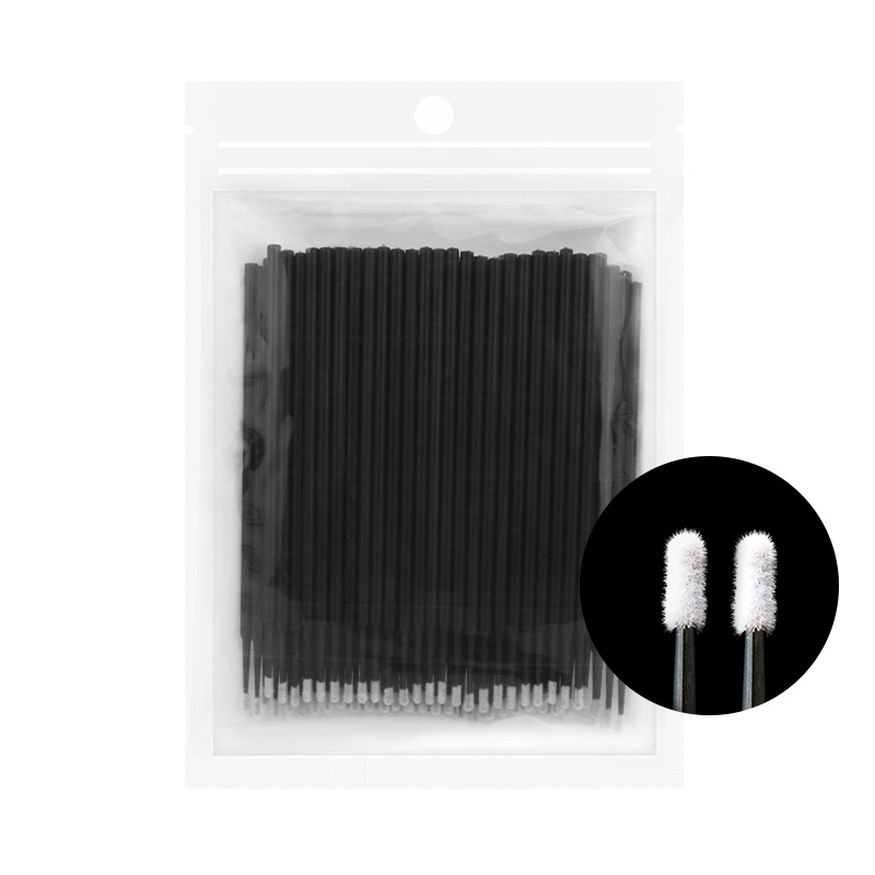 ANNAFRIS Injerto de pestañas limpieza hisopo de algodón desechable cabeza pequeña hisopo de algodón maquillaje de limpieza bolsa multicolor 100 piezas