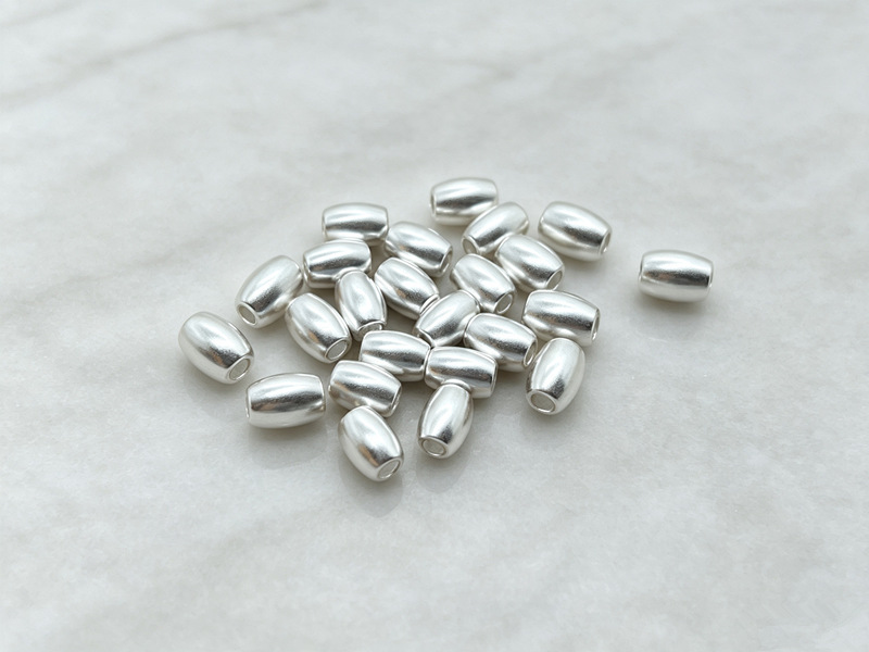 999 pure silver seven-bead olive-shaped beads DIY bracelet accessories, spacer beads, fortune beads, bracelet beads, silver beads