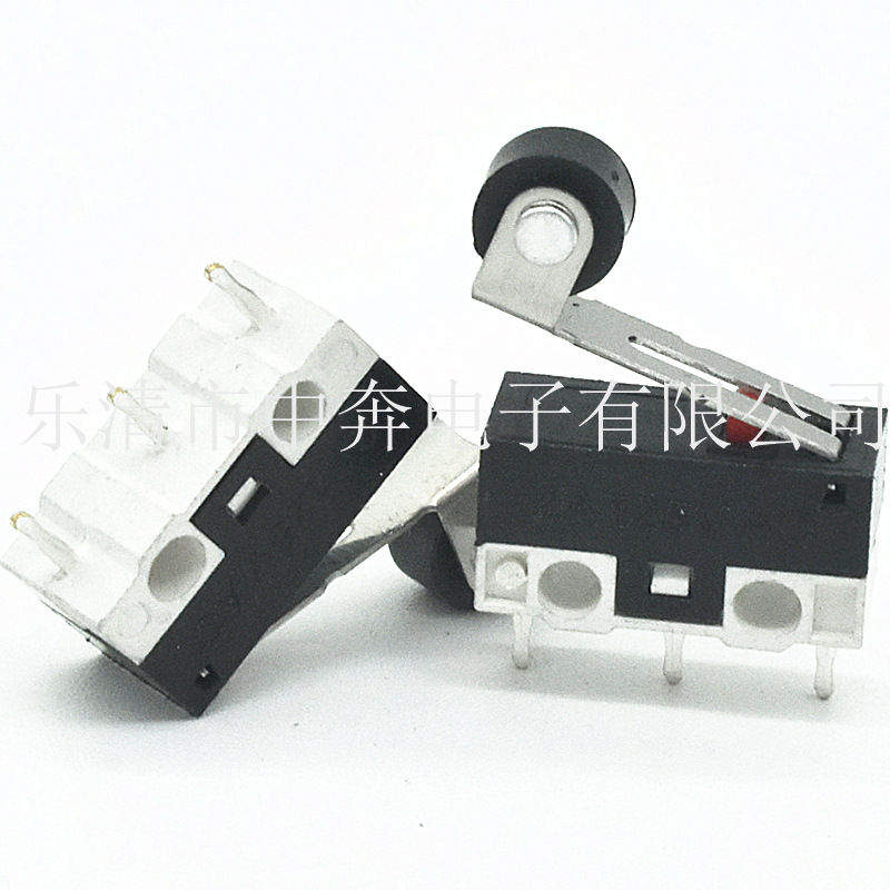 滚轮式 复位开关 带轮子 微动开关 三脚直插带滚轮 KW-10 1A 125V