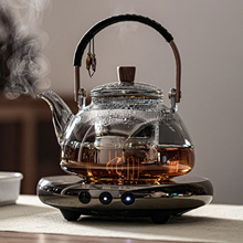 煮茶器玻璃燒水壺蒸煮茶壺電陶爐白茶家用茶具小型養生煮茶爐套裝