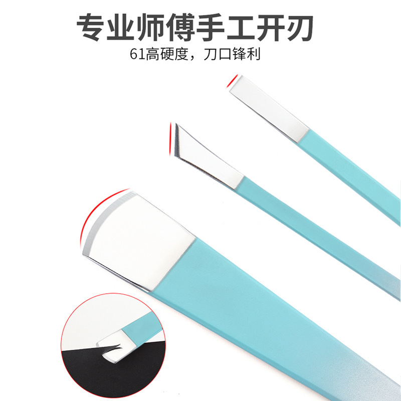 Yangzhou üç parçalı pedikür bıçağı seti, nasır, batık ayak tırnağı ve tırnak mantarı gidermek için, teknisyenler için pedikür aleti.