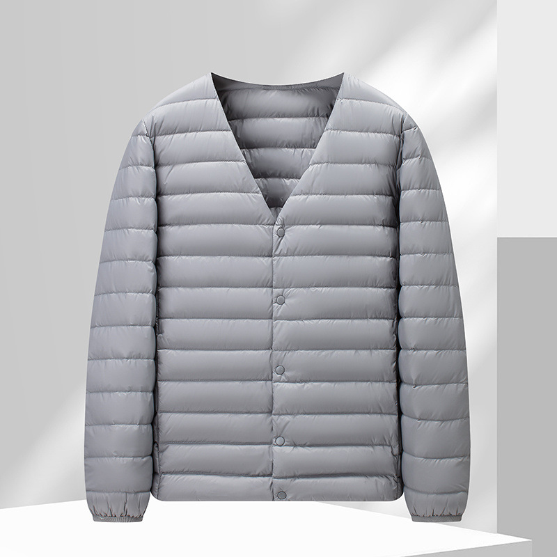 Sz Down Jacket Men's Lightweight New Autumn and Winter Inner Wear Warm Collarless Lightweight Base Inner Shirt Down Liner Men's