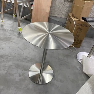 Milk Tea Shop Coffee Table Stainless Steel Table Round Table Square Table Industrial Style Dining Table Coffee Table Negotiation Table Dessert Cold Drink Shop