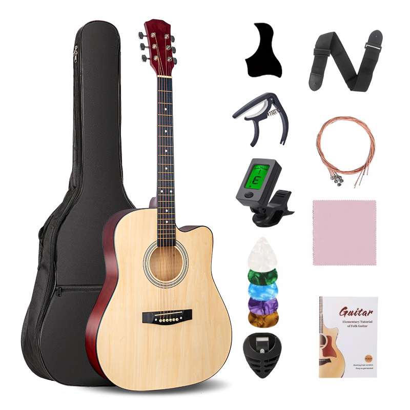 Una guitarra de balada de 41 pulgadas Amazon principiantes estudiantes principiantes ausentes de ángulo matte brillante guitarra de madera de tiles image 7