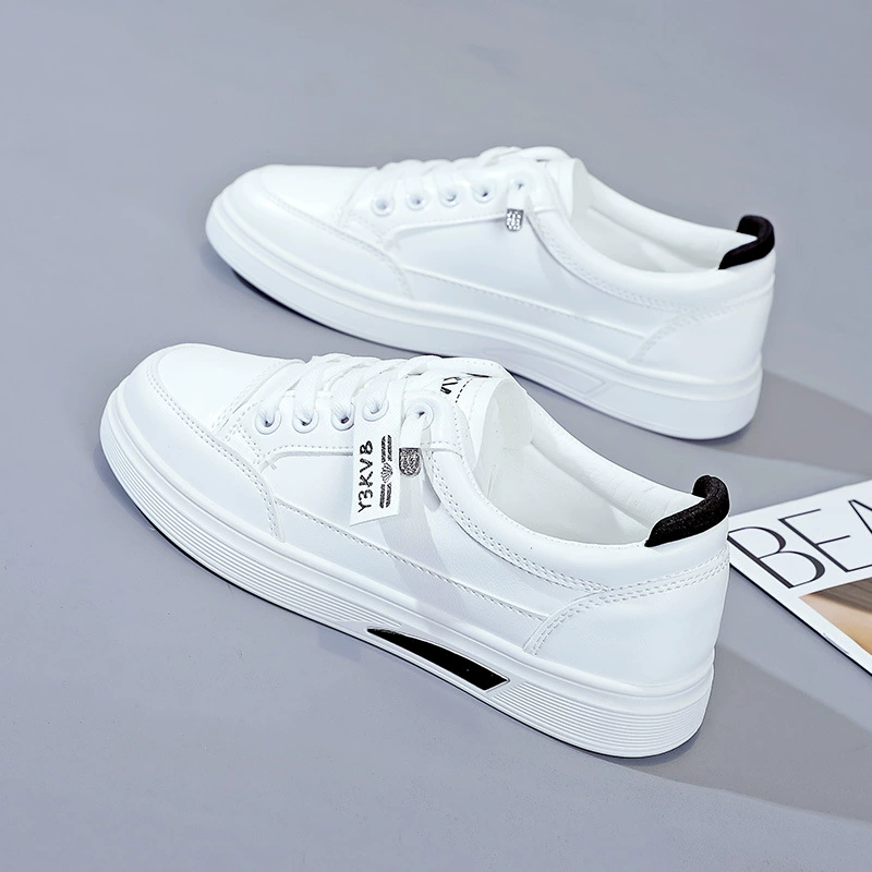 Белые женские туфли весна-осень 2025, новая модель, универсальные, повседневные, модные кожаные кроссовки для студенток XN-D201