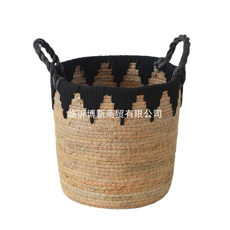 Canasta de almacenamiento de paja, canasta de ropa sucia de gran capacidad para el hogar, canasta de almacenamiento de juguetes, canasta de almacenamiento de juguetes, decoración de sala de estar