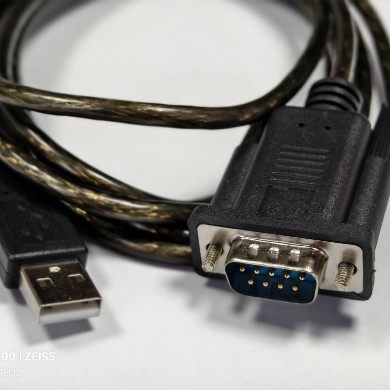 原装PL2303芯片 USB转RS232串口线连接线 USB转DB9带螺杆