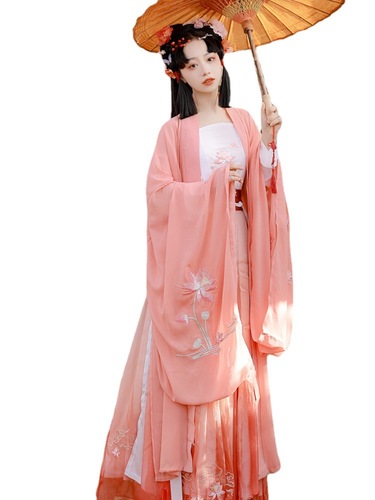 Fairy Chinese princess Hanfu for women girls ancient traditional folk dance costumes Chinese style full set kimono dresses