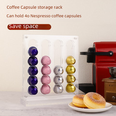 Capsule Coffee Storage Rack Box Acrylic Stand Suction Storage Display Stand Can Hold Nespresso Capsule Holder