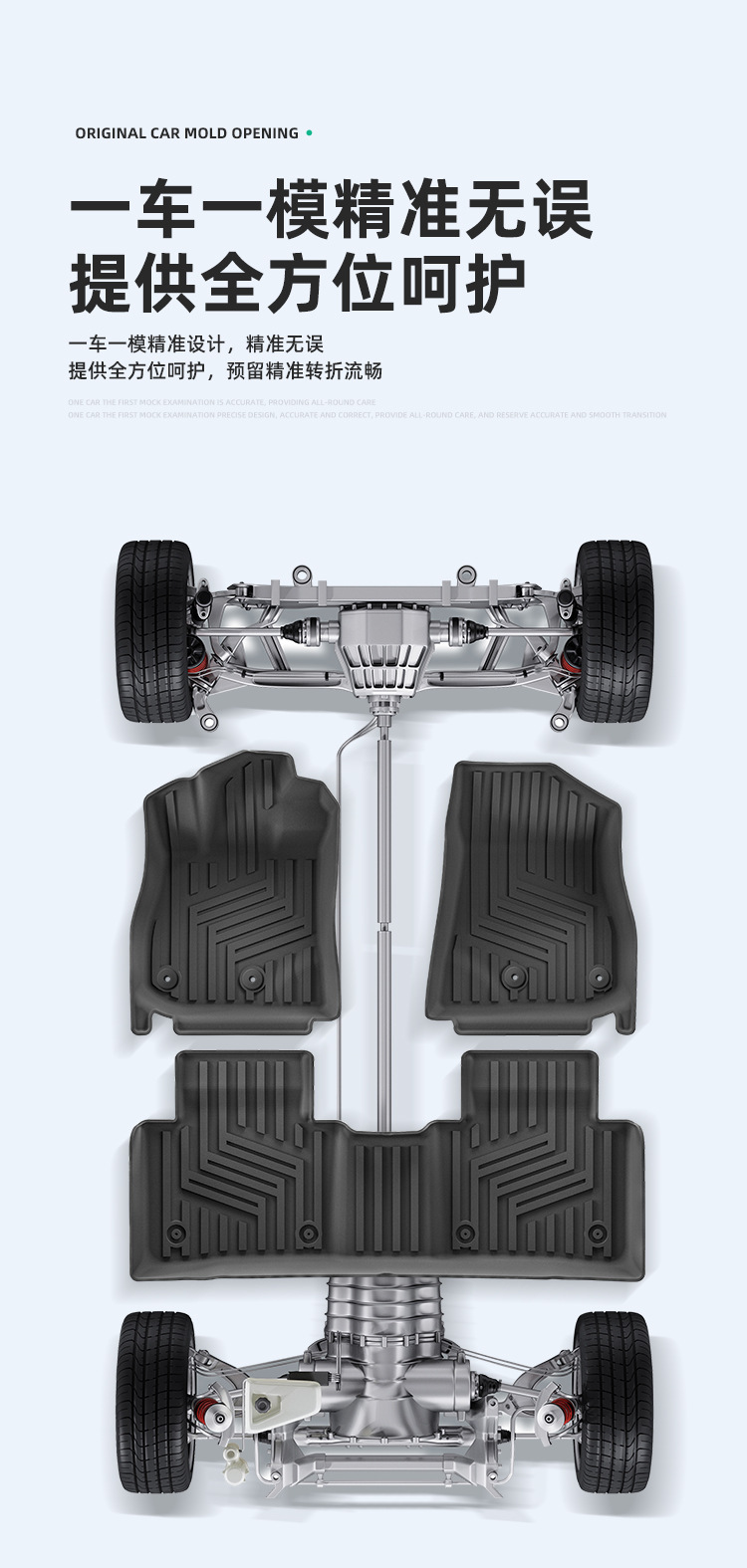 Suitable for 24 Models of Lynk & Co 07Em-P Car-Specific Floor Mats and 26 Models of Lynk & Co 07Gt Floor Mats, Tpe Trunk Mat
