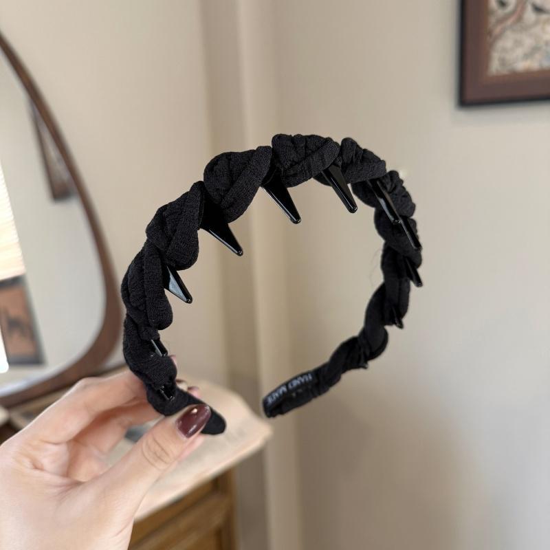 2025 nueva diadema de alta calidad, diadema femenina, horquilla de presión, tocado de paquete de cabello, peine inverso de dientes de viaje, cabeza alta esponjosa