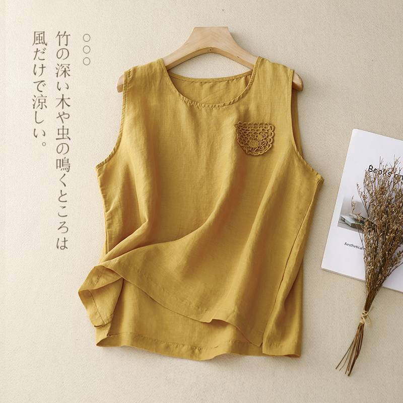 # Clearance Linen Camisole for Women, Thin Style with Loose Fit, Round Neck Sleeveless Top # Clearance Linen Camisole for Women, Thin Style with Loose Fit, Round Neck Sleeveless Top