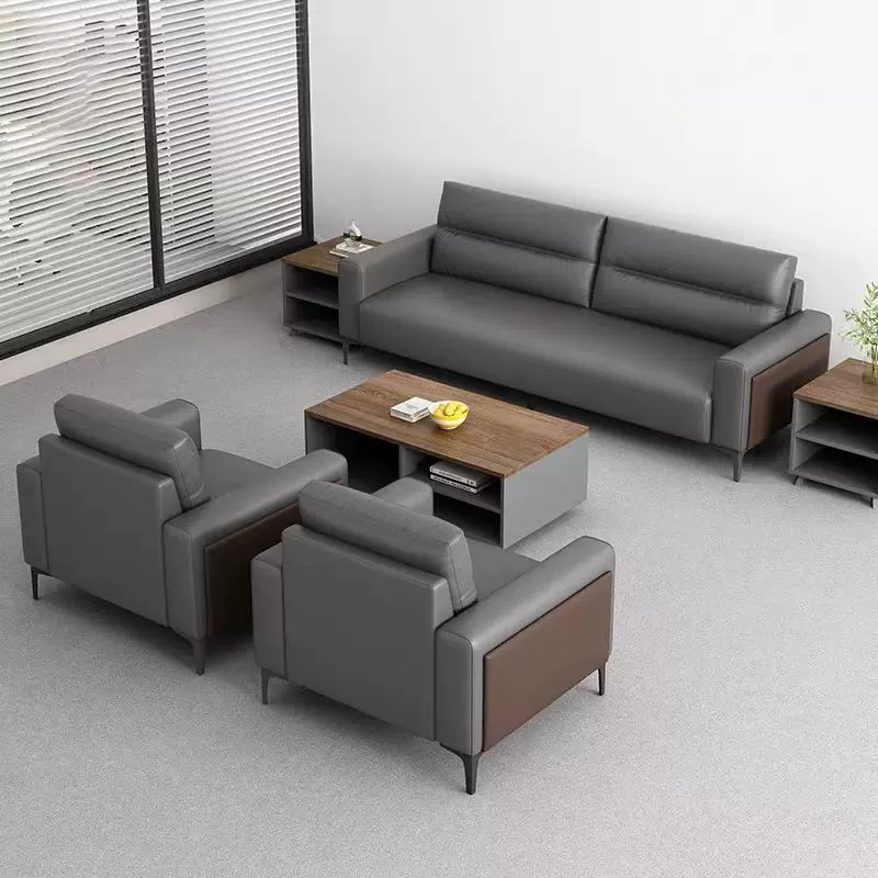 办公室沙发老板商务会客贵宾会议B接待洽谈公司休息区简约现代风