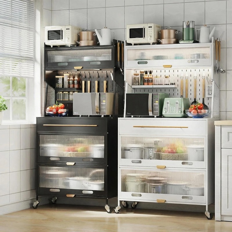 거실 수납 사이드 보드 수납 사이드 보드 수납 랙 이동식 가정용 벽 캐비닛 주방 식기 보관 캐비닛