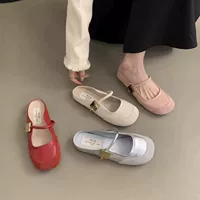 Мюли (женские), фуксия романтичные, аккуратные закрытые, французский стиль для улицы