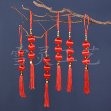 新春灯笼串新年植物盆景中国结小灯笼挂件装饰品春节灯笼喜庆用品