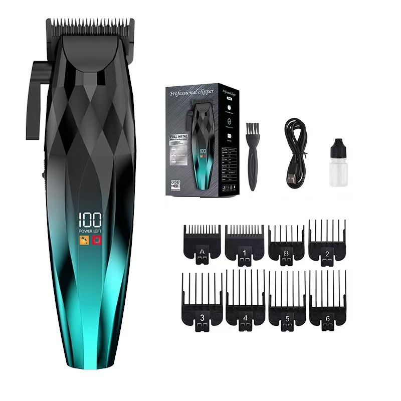 Set de Cortapelos Eléctrico Digital de Aleación de Titanio con Cabezal Lavable para Barbería y Hogar