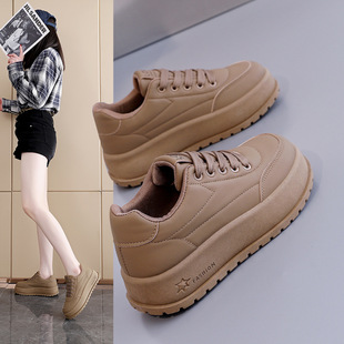 Board shoes women's 2025 new spring all-match thick-soled heightening women's shoes soft-soled non-slip sports casual shoes women 2812-1