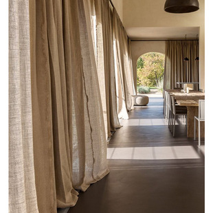 Wabi-Sabi French Imported Rain Dew Linen Simple American Country French Pastoral Light Luxury High-End Door-To-Door Measurement