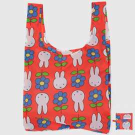 现货可爱卡通兔子印花可折叠购物袋环保袋便携式大容量轻便收纳袋