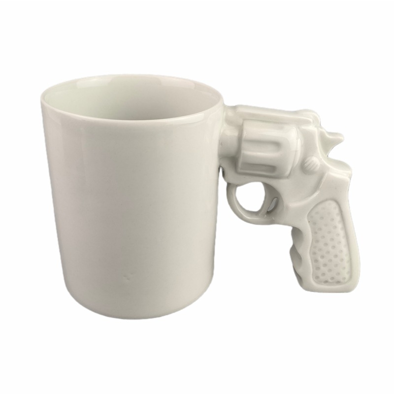 Pistola agarre taza de café agarre de galvanoplastia pistola taza de galvanoplastia pistola Taza de cerámica Amazon Venta caliente taza