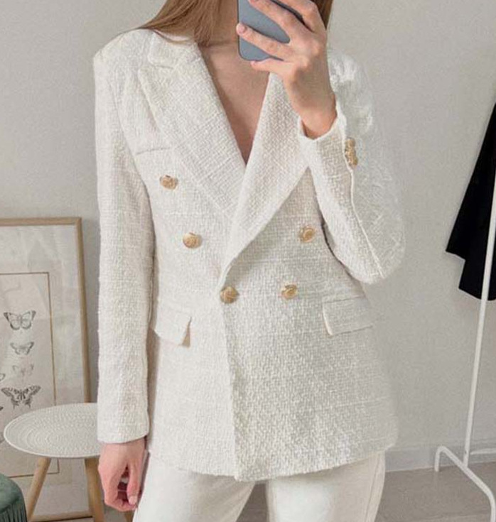 Women's Coat Long Sleeve Blazers Pocket Business Solid Color display picture 2