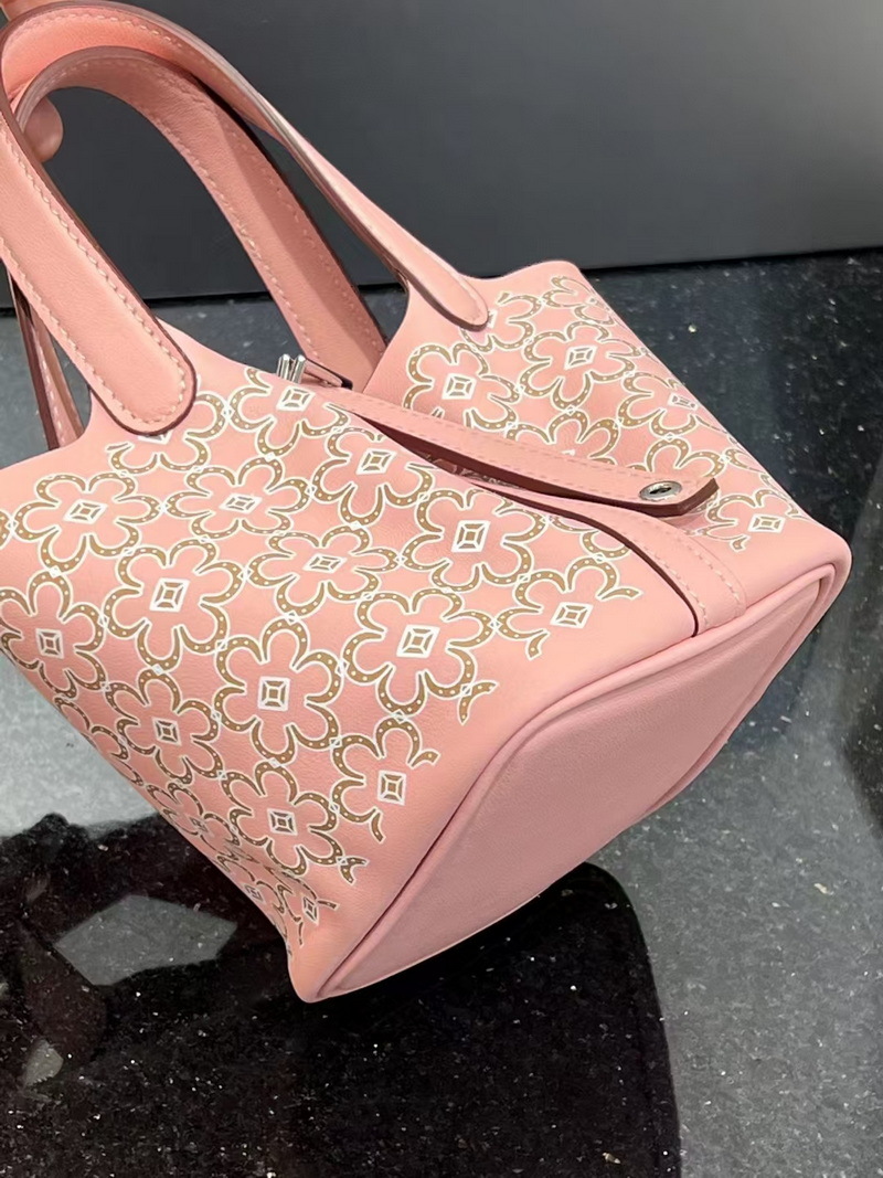 2024 Neue echte Lederkopfschicht Rindsleder Mini-Gemüsekorb Siebdruck Blumeneimer Kordelzug Offene Damentasche_voghion.com