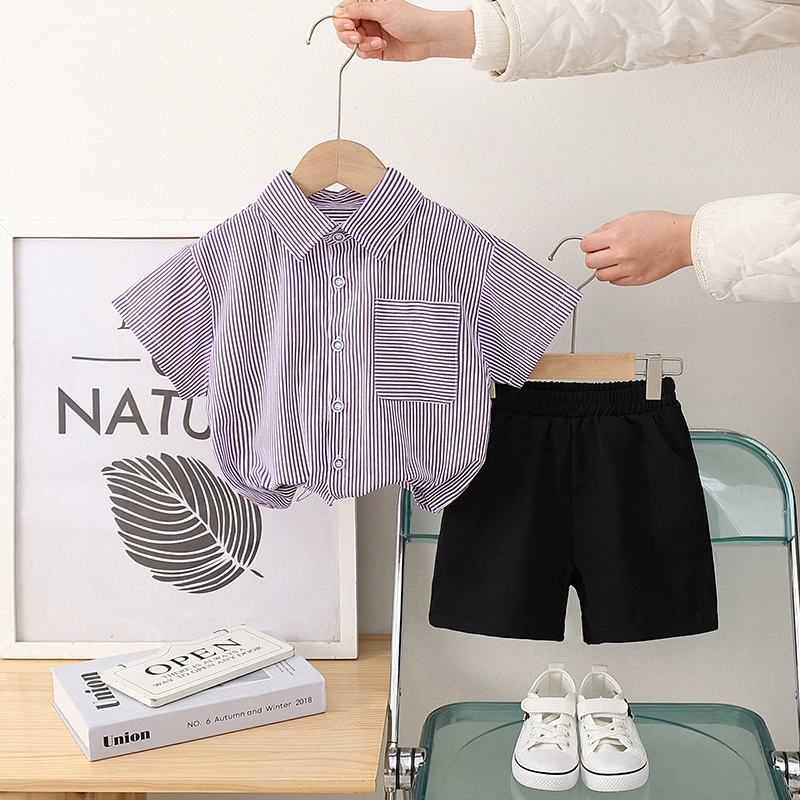 Children's summer set, shirt for leisure, shorts