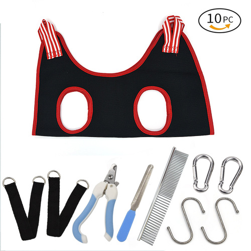 Recommended cross-border new products Pet cleaning and grooming set supplies Small and medium-sized hammock nail clipper comb for cats and dogs