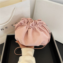 bags跨境丝绒包包女包2024春季云朵包时尚潮流纯色百搭单肩斜挎包