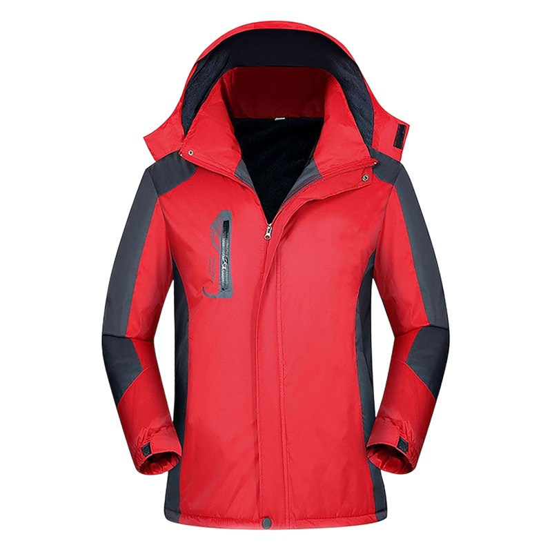 Men's Fleece-Lined and Extra Thick Outdoor Work Jacket, Windproof and Warm, Plus Size, Customizable with Logo