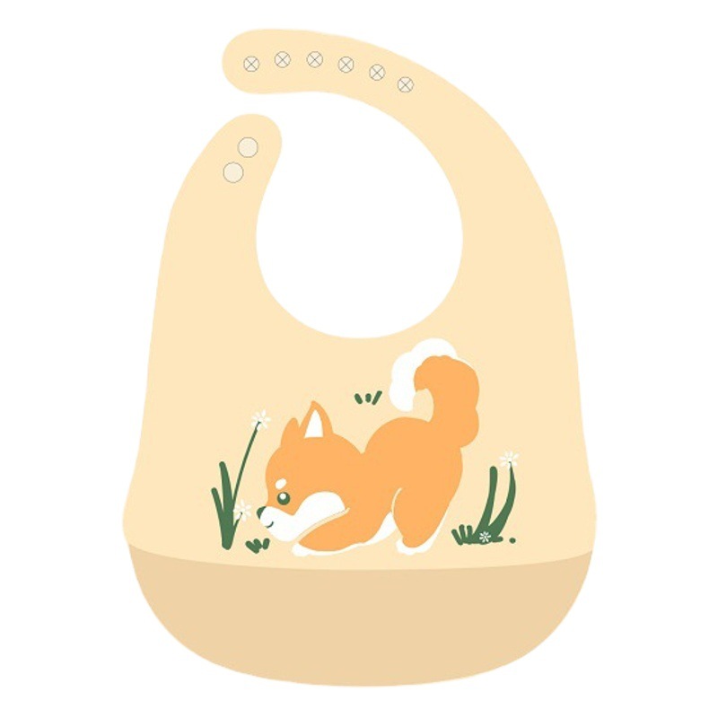 De silicona de dibujos animados bebé suministros bebé comiendo silicona babero bebé babero niños alimentos babero