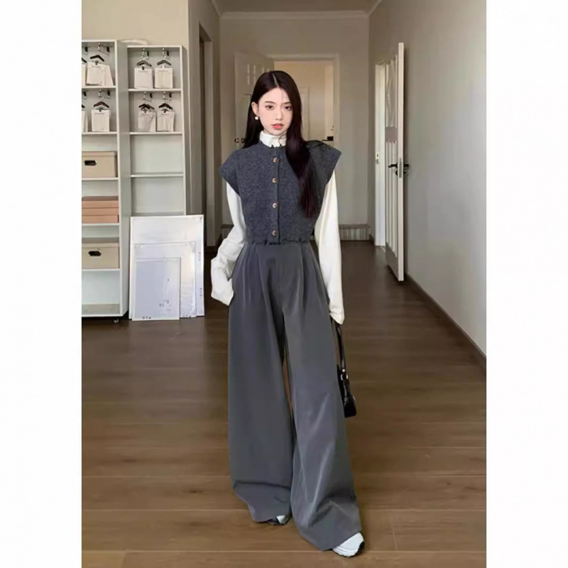 入秋穿搭一整套韩风套装盐系设计感三件套秋装女款年新款|undefined