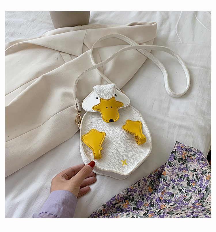 Umhängetasche in Entenform, süße, modische Geldbörse in Kontrastfarbe, Schultertasche im Cartoon-Design_voghion.com