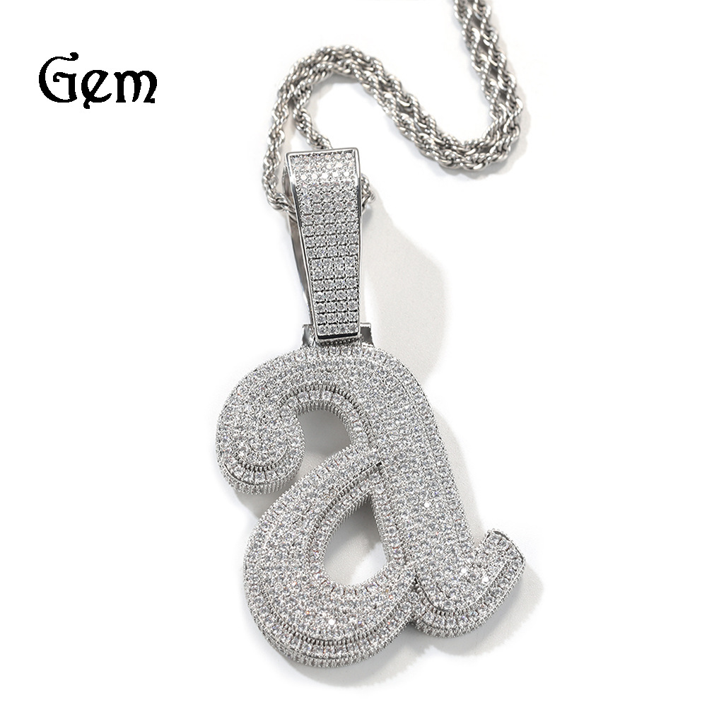 Necklace hip-hop style with letters
