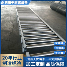 无动力滚筒输送机 滚轮传送动力滚筒不锈钢送料架镀锌托辊地滚线