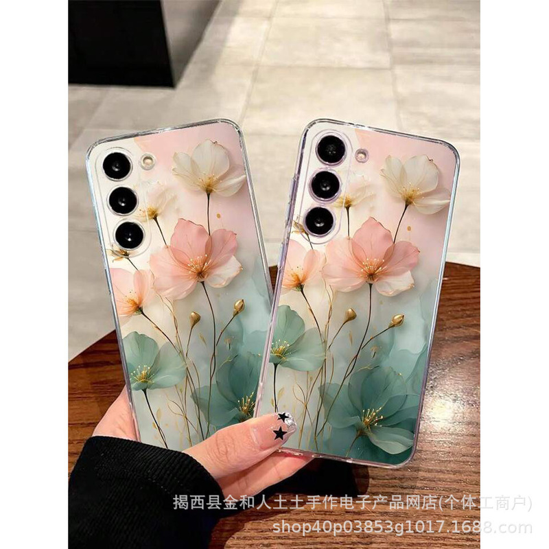 Lotus Is Suitable for Samsung Galaxy S25 Mobile Phone Case Samsung A56 Protective Cover S24 Girl Note20U3 Lotus Is Suitable for Samsung Galaxy S25 Mobile Phone Case Samsung A56 Protective Cover S24 Girl Note20U3