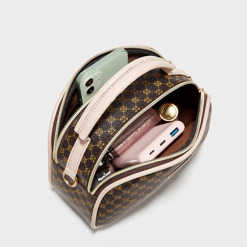 Bags Women's Bags 2021 Autumn and Winter New Fashion Korean Style Women's Bags Printed Retro Satchel Crossbody Bag Small Square Bag Small Bag