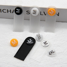 厂家批发服装尺码扣字母分码换码标可拆卸水洗唛配件圆型二合扣子