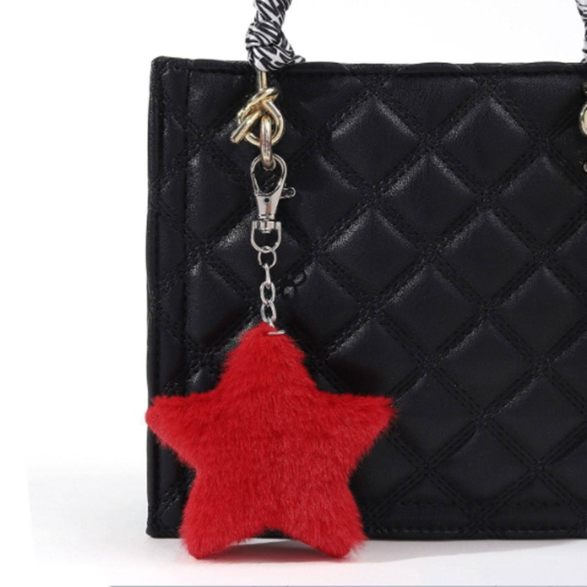 Autumn And Winter New Five-pointed Star Plush Key Chain Pendant