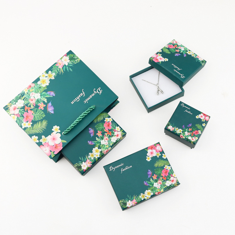 工厂直销 现货批发ins风首饰盒饰品戒指项链耳饰包装纸盒印刷彩盒