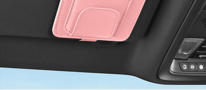 Car card holder, car sun visor ticket holder, glasses clip, document holder, storage clip, lychee pattern, high-speed gas card